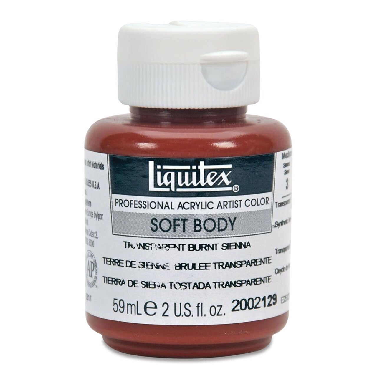 Liquitex Professional Soft Body Acrylic Paint - Transparent Burnt Sienna, 59 ml bottle